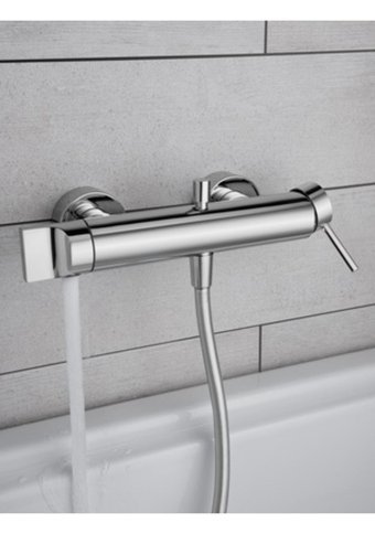 Vitra A42619 Pirinç Çiftli Aç Kapa Solo Kare Banyo Bataryası Krom
