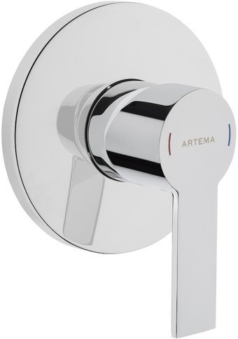 Artema A42538 Plastik Çiftli Aç Kapa Ankastre Kare Banyo Bataryası Krom