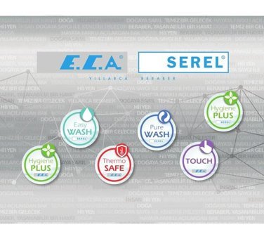 E.C.A Delta Pirinç Çiftli Aç Kapa Ankastre Kare Banyo Bataryası Krom