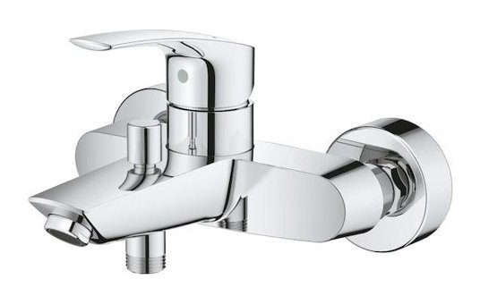 Grohe 33300003 Krom Kaplama Çiftli Aç Kapa Yarı Ankastre Kare Banyo Bataryası Krom
