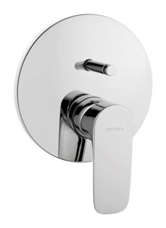 Vitra A42251 Pirinç Çiftli Aç Kapa Ankastre Kare Banyo Bataryası Krom