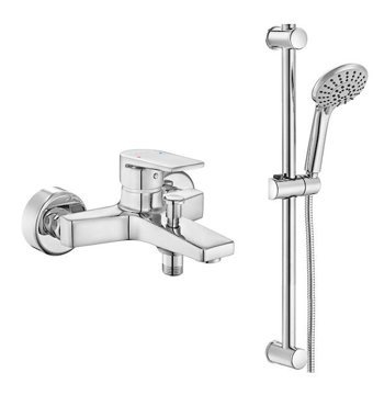 E.C.A Dalia Krom Kaplama Çiftli Aç Kapa Solo Kare Banyo Bataryası Krom