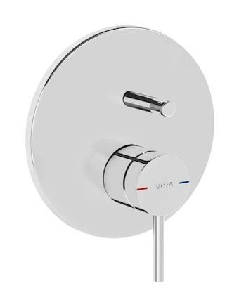 Vitra A42620 Pirinç Çiftli Aç Kapa Ankastre Kare Banyo Bataryası Krom