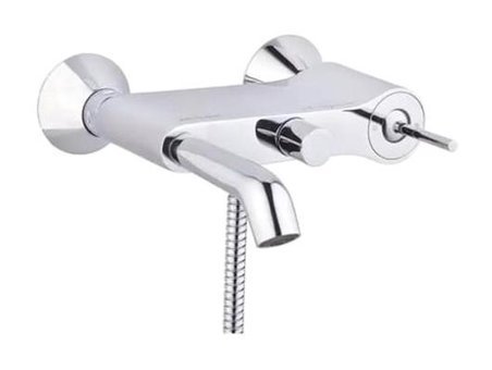 Vitra A41836 Pirinç Çiftli Aç Kapa Ankastre Kare Banyo Bataryası Krom
