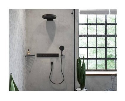 Hansgrohe Rainselect Pirinç Tekli Çevirmeli Dereceli Ankastre Kare Banyo Bataryası Beyaz