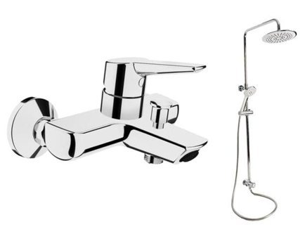 Artema A45718 Pirinç Çiftli Aç Kapa Banyo Bataryası Krom