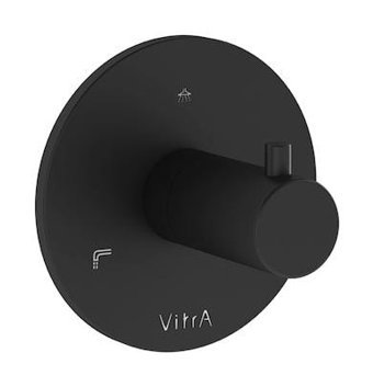 Vitra A4262436 Pirinç Tekli Aç Kapa Ankastre Kare Banyo Bataryası Siyah