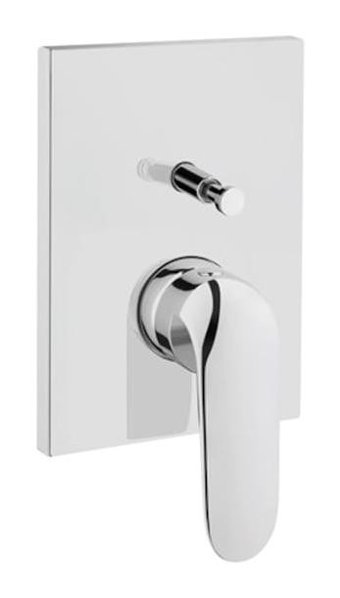 Vitra A42279 Pirinç Çiftli Aç Kapa Ankastre Kare Banyo Bataryası Krom