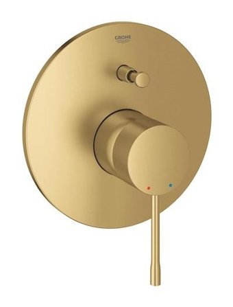 Grohe 19285GN Krom Kaplama Tekli Aç Kapa Yarı Ankastre Kare Banyo Bataryası Altın