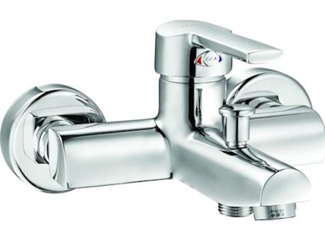 E.C.A Pirinç Çiftli Aç Kapa Solo Kare Banyo Bataryası Krom