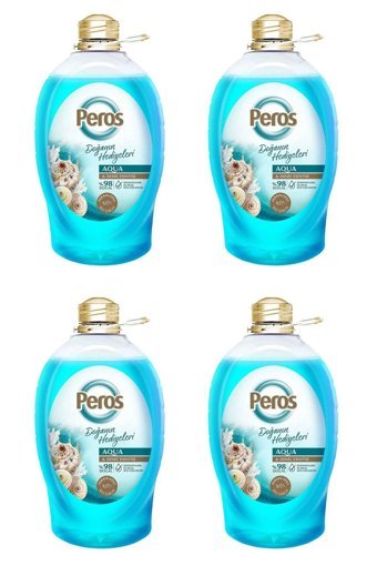 Peros Doğanın Hediyeleri Aqua Deniz Esintisi Antibakteriyel Parabensiz Nemlendiricili 4'lü 3 kg Sıvı Sabun