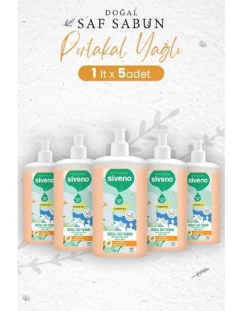 Siveno Pure&Natural Portakal Nemlendiricili Organik 5'li 1 lt Sıvı Sabun