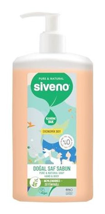 Siveno Arındırıcı Zeytinyağlı Parabensiz Nemlendiricili Organik 1 lt Sıvı Sabun
