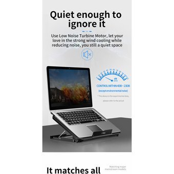 Autumn Facts Shop Katlanabilir Sessiz Metal Laptop Soğutucu