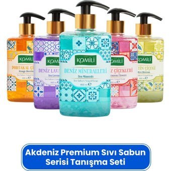 Komili Lavanta Nemlendiricili Organik 5'li 400 ml Sıvı Sabun