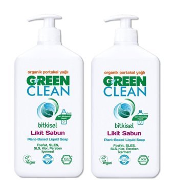 Green Clean Likit Portakal Yağlı Nemlendiricili Organik 2'li 500 ml Sıvı Sabun