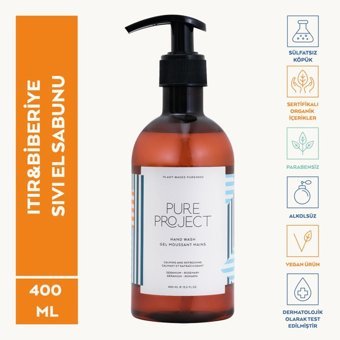 Pure Project Gel Moussant Mains Itır/Biberiye Organik 400 ml Sıvı Sabun