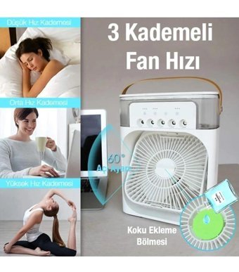 Kitchen Time Mini Sessiz Masaüstü Buharlı Vantilatör