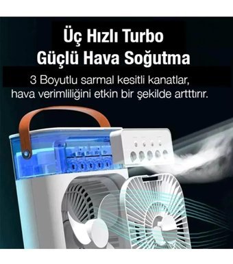 Kitchen Time Mini Sessiz Masaüstü Buharlı Vantilatör