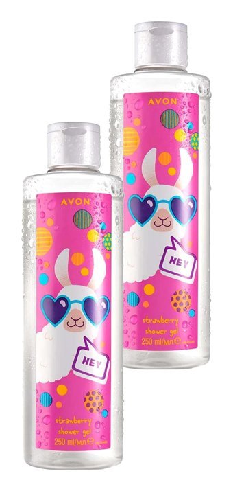 Avon Lama Dude Naturals Çilekli Nemlendirici Vegan Duş Jeli 2x250 ml