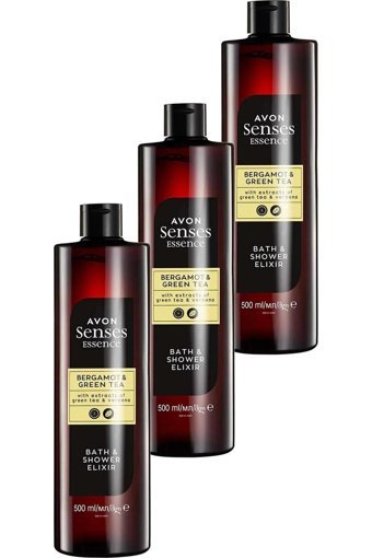 Avon Senses Bergamot Vegan Duş Jeli 3x500 ml