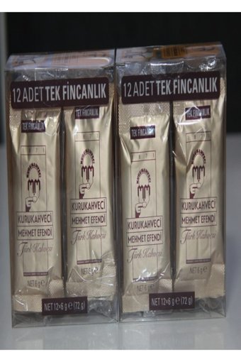 Kurukahveci Mehmet Efendi Sade Orta Kavrulmuş Türk Kahvesi 24x6 gr