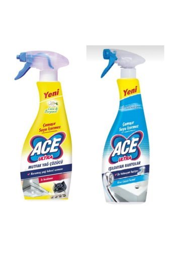 Ace Ultra Sprey Mutfak ve Banyo Temizleyici 2x700 ml