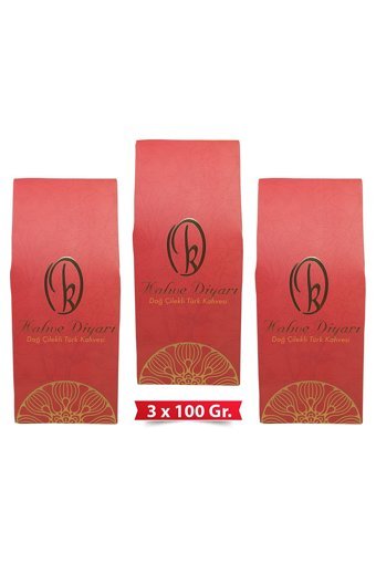 Kahve Diyarı Dağ Çilekli Orta Kavrulmuş Türk Kahvesi 3x100 gr