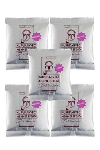 Kurukahveci Mehmet Efendi Sade Orta Kavrulmuş Türk Kahvesi 5x50 gr
