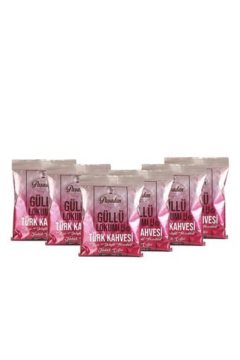 Paşadan Güllü Lokumlu Orta Kavrulmuş Türk Kahvesi 6x100 gr