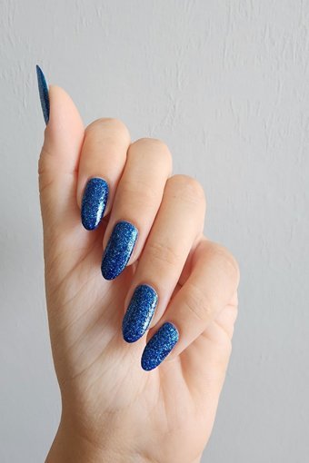Mov Glitter No:6 Mavi Simli Oje