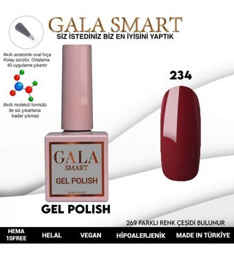 Gala Smart Classic No:234 Kırmızı Kalıcı Parlak Oje