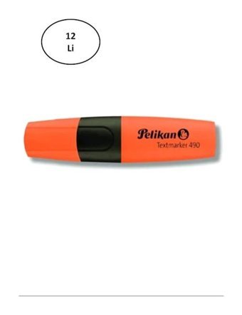 Pelikan 490 12'li Pastel Turuncu Fosforlu Kalem Seti
