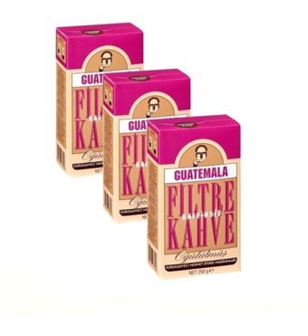 Mehmet Efendi Kafeinsiz Sade Guatemala Arabica Öğütülmüş Filtre Kahve 3x250 gr