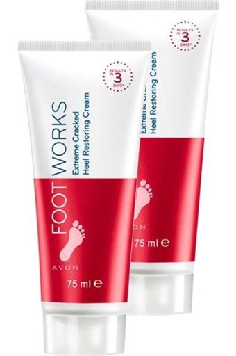 Avon Foot Works Çatlak Topukları Onarıcı Ayak Kremi 2x75 ml