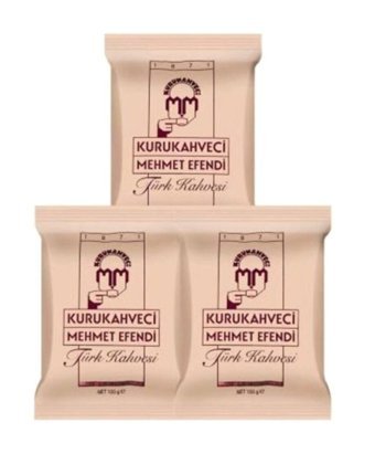 Kurukahveci Mehmet Efendi Sade Orta Kavrulmuş Türk Kahvesi 3x100 gr