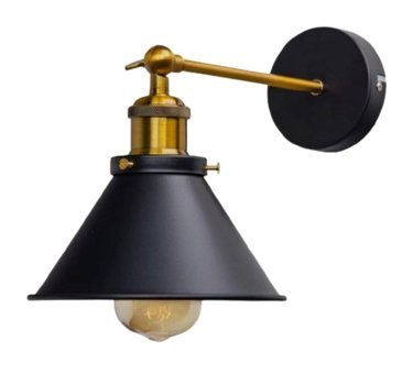 Mylights Retro Rustik Metal LED Aplik Siyah