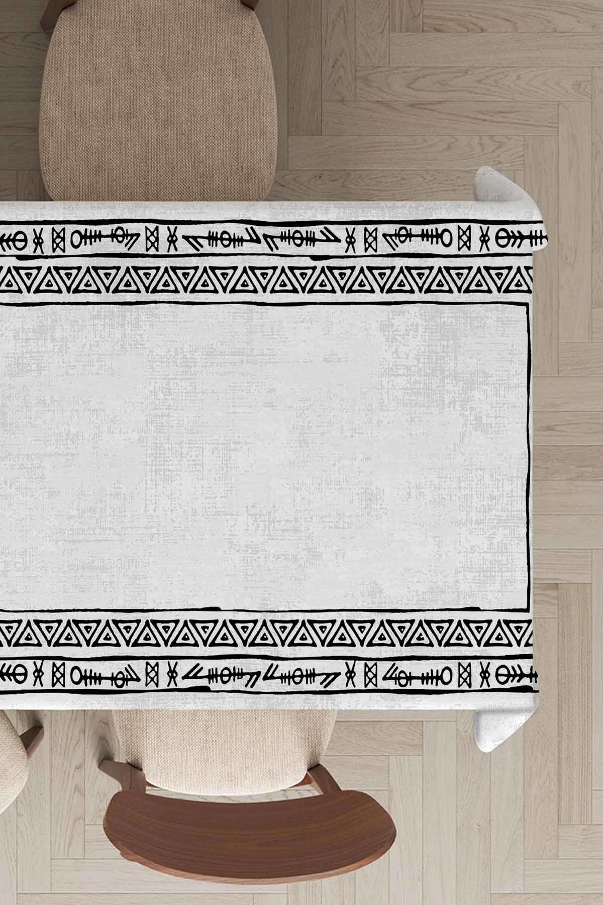Viva Home MSO217 Tay Tüyü 140x240 cm Dikdörtgen Masa Örtüsü Beyaz
