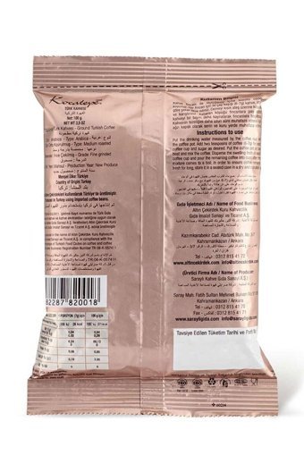 Kocatepe Sade Orta Kavrulmuş Türk Kahvesi 6x100 gr