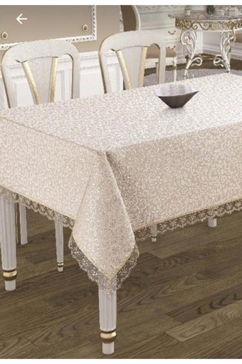 Firuze Dertsiz Polyester 160x220 cm Dikdörtgen Masa Örtüsü Kahverengi