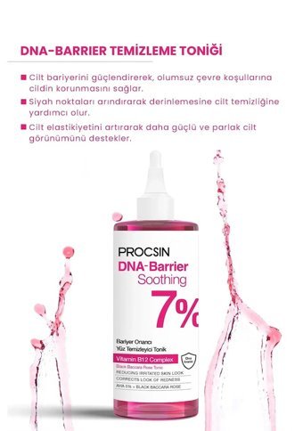 Procsin Dna Hassas Ciltler İçin Yüz Temizleyici Likit Tonik 250 ml