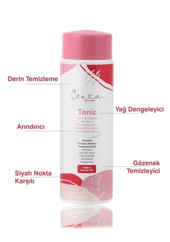 C'enta Beauty Tüm Ciltler İçin AHA/BHA Gözenek Sıkılaştırıcı Leke Giderici Likit Tonik 200 ml