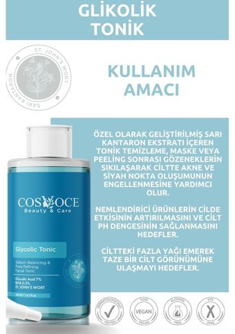 Cosvoce Kuru Ciltler İçin Salisik Asitli Losyon Tonik 100 ml