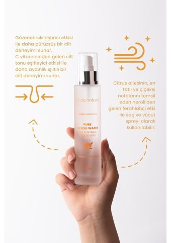 Bade Natural Pure Neroli Tüm Ciltler İçin Leke Giderici Likit Portakal Çiçeği Suyu 500 ml