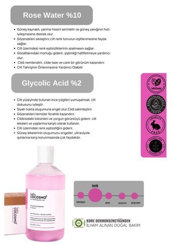 Hello Cocosmo Tüm Ciltler İçin Gözenek Sıkılaştırıcı Likit Tonik 200 ml