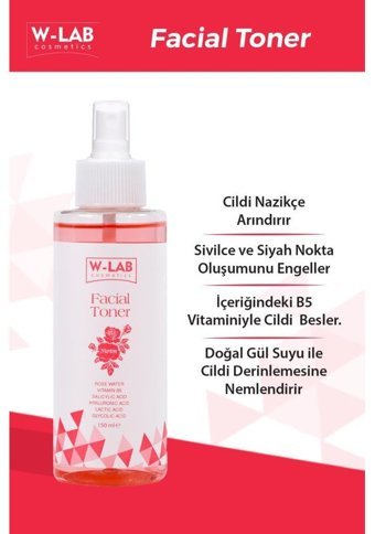 W-Lab Nurten Yağlı Ciltler İçin AHA/BHA Salisik Asitli Leke Giderici Jel Tonik 200 ml