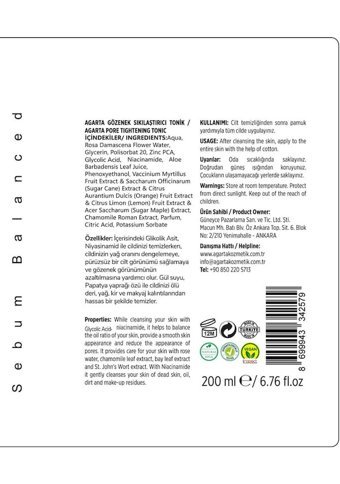 Agarta Tüm Ciltler İçin Köpük Tonik 200 ml