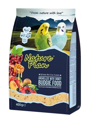 Nature Plan Kabuksuz Ballı-Meyveli Vitaminli Muhabbet Kuşu Yemi 5x400 gr