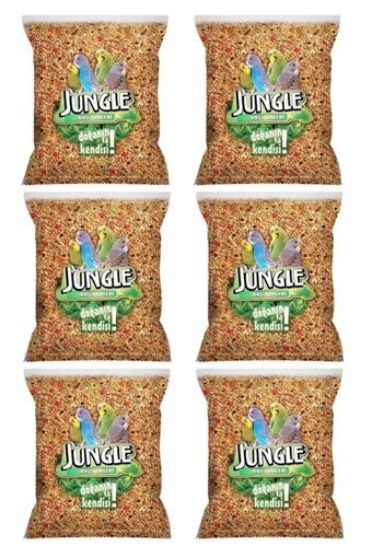 Jungle Kabuklu Sade Vitaminli Muhabbet Kuşu Yemi 6x1 kg