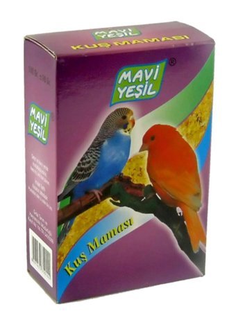 Mavi Yeşil Kabuksuz Sade Vitaminli Muhabbet Kuşu Yemi
